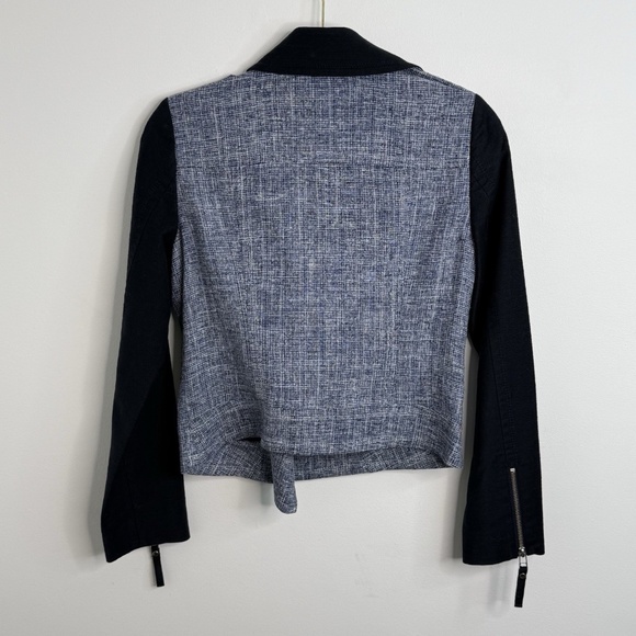 Burberry Blue Label Moto Jacket Blue Navy Blue Women's Size 38 US 6 - Picture 5 of 14